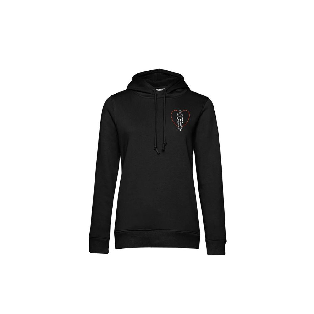 Dames hoodie met lijntekening